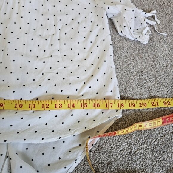 ABERCROMBIE AND FITCH Linen Blend Cropped Polka Dot Top Size XS - Picture 8 of 10